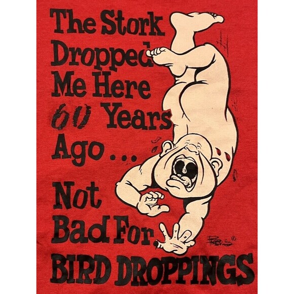 Vintage 90s Funny 60th Birthday Tee T-shirt Made in USA Single Stitch Size XL - Picture 2 of 5